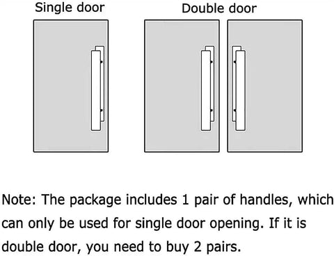 Pro Grade Heavy Duty Commercial Door Pull Handles And Solid Wood Double Sided Glass Armrest With Sturdy Back To Back H Shape Design For Office Sliding Doors And No Hassle Cabinet Swaps