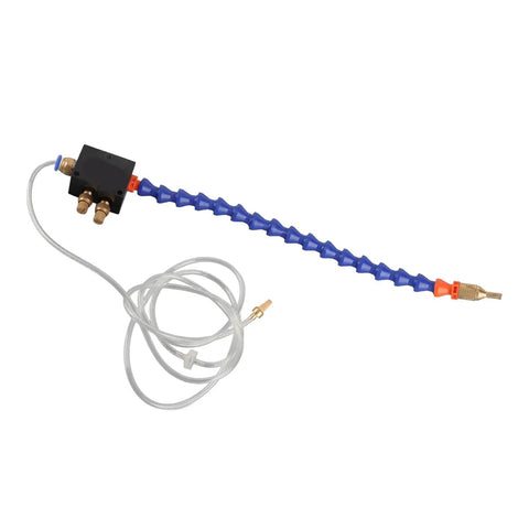 Adjustable Mist Coolant Sprayer System With 8mm Air Pipe For Cnc Lathe And Engraving Machine Spray Nozzle, flexible blue nozzle.