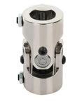 Rock Solid Chrome Steering Shaft U Joint 1 Inch Double D By 1 Inch Double D Single Universal Joint 83Mm Driveline Coupling close-up view.