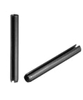Slotted Spring Pin Set 6mm x 55mm Plain Finish 65Mn Steel Roll Assortment Kit, 20 Pieces, pins displayed separately.
