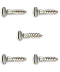 Tough As Nails Number 8 By 1-1/2 Inch Oval Head Wood Screws With Slotted Drive Crafted From Rust Resistant Stainless Steel 1000 Pack on white background.