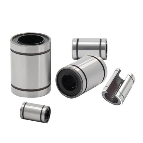 Pro Grade Linear Bushing Set for CNC Systems 8x15x17mm Rods, 10 Pcs, LM8SUU Compatible Bearings for Smooth Motion, Low Friction, Easy Install, Durable Guide Support for Robotic and Milling Projects silver linear bushings for CNC rods