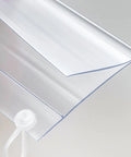 100 Pack Plastic Wire Shelf Label Holders 4 By 2.3 Inches Clear Price Tag Holder Sign and Ticket Holder with double snap