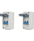 Transparent Cover DC Miniature Circuit Breaker for Solar PV System, 63A 1000V Isolator Disconnect Switch, IP65, twin pack