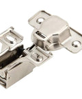 2 Pack Face Frame Soft Close Cabinet Door Hinges With Built In Dampers For Kitchen And Bath, Half Inch Overlay, Heavy Duty Steel, 35mm Cup, Satin Nickel Finish