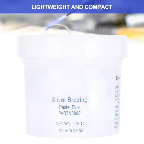 YUEHISY Brazing Powder For Jewelry Making Gold Silver Copper Welding Flux Steel Stainless Steel Repair Solder Paste in a compact container.
