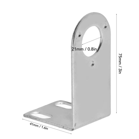 Encoder Mounting Bracket With 21mm Hole For Digital Display Counter Sturdy L Shaped Metal Stand No Burrs Easy Install