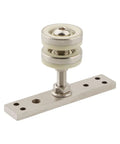 Silent Rolling Folding Door Pulley Crafted For A Hella Smooth Glide On Top Hung Wood Screens And Barn Tracks Built Tough Zinc Alloy Hardware Replacement Unit Silver with nylon wheels.