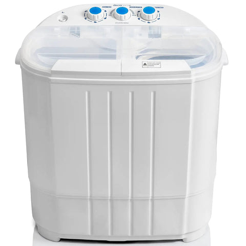Portable Twin Tub Washing Machine With 13 Lb Capacity, Space Saver For Dorms, Apartments, And RVs, Easy Agitation Wash Cycles