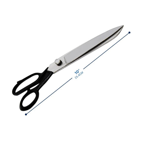 Heavy Duty Tailor Scissors For Cutting Fabric And Leather, Industrial Sharp Sewing Shears For Home Office Studio, Multi Purpose Fabric Cutter With Carbon Steel Blades, 10 Inch, Durable Long Lasting Edge For Dressmakers And Artists