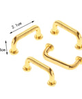 Gold Metal Mini Cabinet Knob Pulls Set, 1 To 12 Scale Dollhouse Furniture Hardware, 4 knobs with size measurements