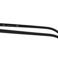 Side view of Unisex Thalia Square Sunglasses With 100 Percent UV Protection, Black Frame And Green Lenses, 53 Millimeter Lens Width.