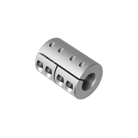 Beefy 10mm To 10mm Aluminum Rigid Shaft Coupling Clamp On With 32mm Diameter And 45mm Length High Torque Safe Recessed Screw Clamp