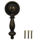 4 Pack Antique Drawer Pulls Vintage Bronze Finish Large Finger Pull Handles For Drawers Cabinets Desks And Jewelry Boxes Zinc Alloy Durable Hardware With 3.1 Inch Pendant Length