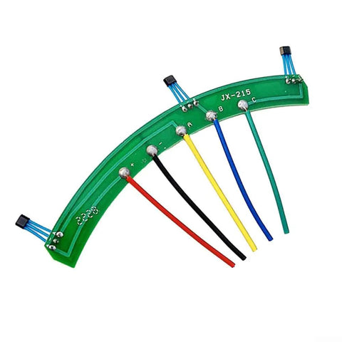 Revamp Your Rig With This Rock Solid Hall Sensor Board 215 PCB Control Module 4.33 Inch PCB with colored wires for EV applications.