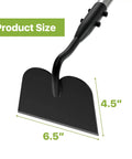Beast Of A Heavy Duty Garden Hoe With Long Handle For No Sweat Weeding And Tilling, blade dimensions 6.5x4.5 inches.
