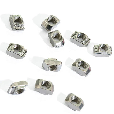 Set of 10 T nuts for 2 Hole Black 90 Degree Inside Corner Bracket Kit for 2020 Aluminum Extrusion 20x20 Profile with 6mm Slot