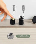 8Pcs Retractable Embedded Spring Knobs Hidden Pulls For Doors Tatami Drawers And Cabinets Space Saving Sleek Low Profile Handles In 1.34 Inch Bright Chrome installation effect