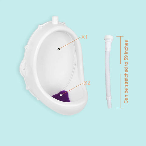 Waterless Portable Urinal For Men Large Plastic Urinal With Inlet Pipe Connection No Fuss Cleanup When Connected To A Hose
