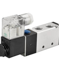Beefy Electrical Pneumatic Solenoid Valve 5 Way 2 Position Internally Piloted 24VDC 4.8W Port Size Quarter Inch