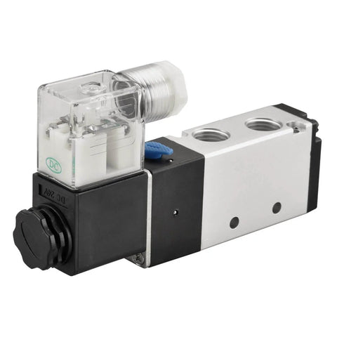 Beefy Electrical Pneumatic Solenoid Valve 5 Way 2 Position Internally Piloted 24VDC 4.8W Port Size Quarter Inch