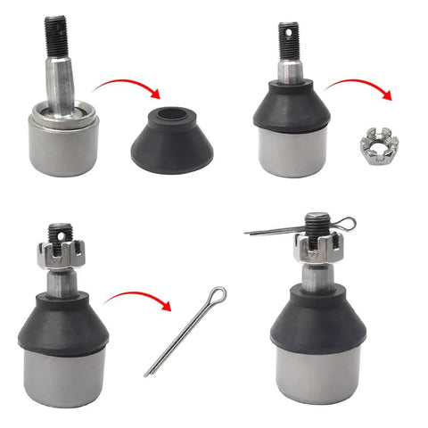 Disassembled view of Two Pack Front Ball Joint Removal Tool Kit For ATV UTV showing components and assembly order.
