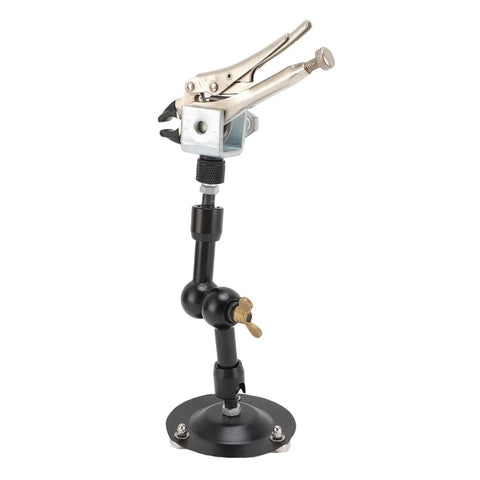 Adjustable Third Hand Welding Clamp With 360 Degree Rotation Magnetic Base And Heavy Duty Alloy Arms For Soldering, Electronic Repair And Jewelry Projects That Get The Job Done, showcasing a flexible arm and stable magnetic base.