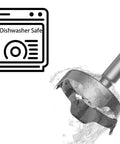Heavy Duty 1000W Immersion Blender With 20 Speed Settings Ergonomic Grip Electric Hand Mixer showing dishwasher safe feature.