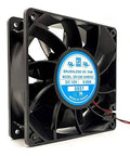 Black 120mm 12V high flow PC case fan with 0.60A draw, 5000 RPM and 226 CFM for PC builds, gaming rigs, and servers
