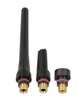 58 Piece TIG Welding Torch Kit With Gas Lens System For WP Nine, WP Seventeen, WP Twenty, And WP Twenty Five Series connectors