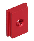 Red Aluminum Alloy Sliding Nut For T Track Systems With Dual Metric Threads T Slot Nut For Woodworking Jigs Table Saw Milling