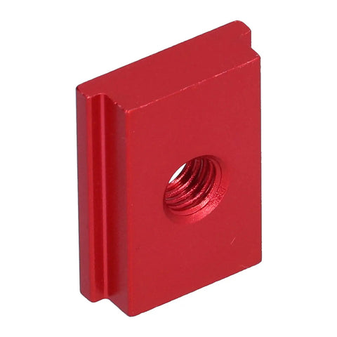 Red Aluminum Alloy Sliding Nut For T Track Systems With Dual Metric Threads T Slot Nut For Woodworking Jigs Table Saw Milling
