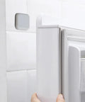 Square silicone bumper pad on wall near open refrigerator door, silicone bumper pads round and square with strong self adhesive backing no drill anti collision stickers for home refrigerators cabinets doors and more reduces noise and protects furniture walls and surfaces