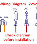 Wiring diagram for Plug And Play CDI Box Fit For Polaris Eton Yamaha Jog Zuma Viper Predator 50 90 ATV 2 Stroke Scooters Z252