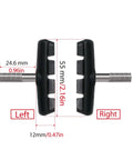 Two Pairs 55Mm V Brake Pads For Mountain And Road Bikes Cantilever System Front And Rear Set With Dimensions Measured
