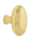 Homestead Brass 1 3/4 Inch Cabinet Knob In Unlacquered Brass, Vintage Style Kitchen And Bath Hardware, side view