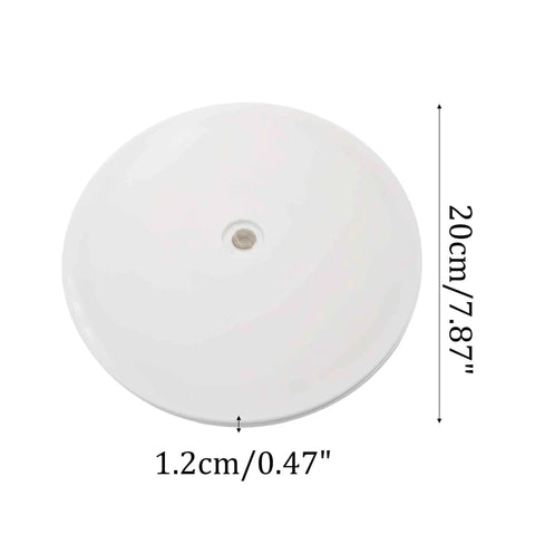 Heavy Duty Eight Inch Clear Acrylic Lazy Susan Turntable Smooth Rotation Kitchen Countertop Organizer And Pantry Storage Spinner No Hassle Quick Setup Today top view with dimensions