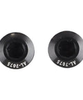 Top view of Aluminium Alloy Bike Rear Derailleur Hanger Bolts M10xP1.0 Mounting Screws, 15mm length, anodized black, hex socket