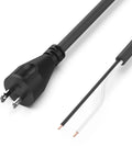 Legit Heavy Duty 8 Foot 18 Gauge 2 Wire Replacement Power Cord Bare Prongs For Drill Polisher And Sander showing black plug and wires.