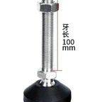 Set Of Four Adjustable Lathe Leg Feet With Threaded Height Adjustment, Swivel Base, And Articulating Leveling Legs, M12 100mm length