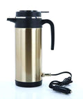 Boss 12V Car Truck Electric Heating Kettle Vacuum Stainless Steel Coffee Pot Water Heater Flask with cigarette lighter plug.