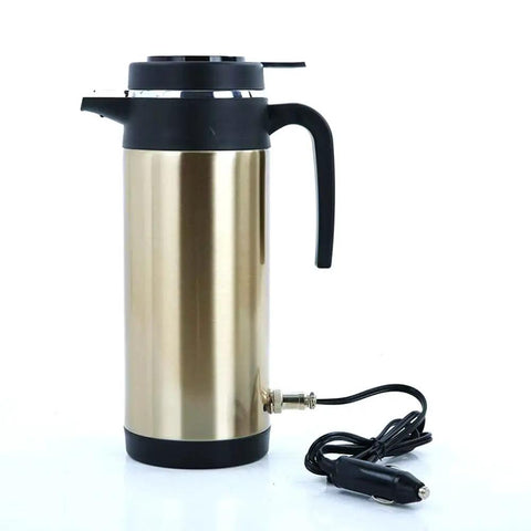 Boss 12V Car Truck Electric Heating Kettle Vacuum Stainless Steel Coffee Pot Water Heater Flask with cigarette lighter plug.