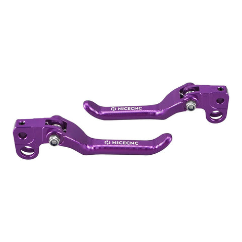 Foldable Front And Rear Brake Levers For Surron Light Bee X S L1E And Segway X160 X260 6061 Aluminum CNC Adjustable Clutch Levers In Purple