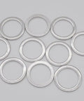 Heavy Duty M18 Aluminum Oil Drain Plug Gasket Crush Washers Kit For Volvo 10 Pack arranged on a gray background