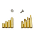 M3 Brass Hex Spacer Standoff Kit With Male And Female Nuts And Screws 200 Piece Assortment In Plastic Box Includes 4.7mm Hex 6mm Male Length 8