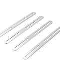 Stainless Steel Flat Mending Plate 4 Pack With Single Slot Adjustable Repair Brackets Smooth Brushed Finish