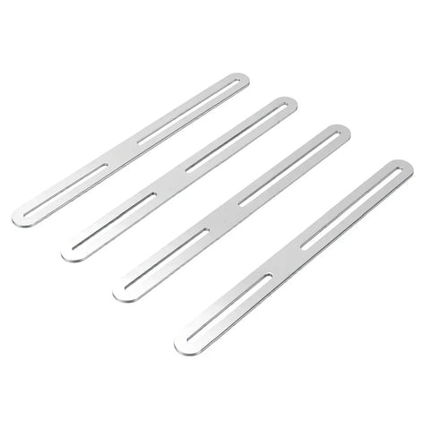 Stainless Steel Slotted Brace Beefy Four Pack Heavy Duty Flat Mending Plate Adjustable Support Bracket For Wood Furniture Repair Connector