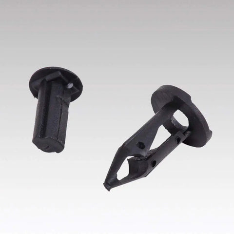 Honda Rancher Foreman Rubicon Rincon TRX680 TRX650 Fender Clips Replacement 50 Pack Body Rivets Black close-up view