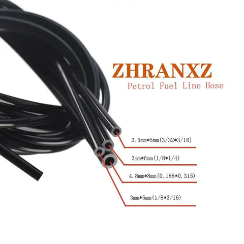Pro Grade Fuel Line Hose Kit For 2 Cycle Small Engines Four Size Set Includes Four Foot Fuel Lines close-up view