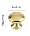Kickstart Your Remodel With Solid Vintage Unlacquered Brass Dome Cabinet Knobs, 3cm diameter, ideal for kitchens or bathrooms.